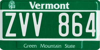 VT license plate ZVV864