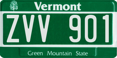 VT license plate ZVV901