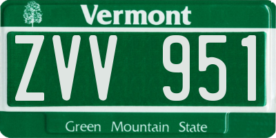 VT license plate ZVV951