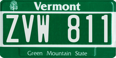 VT license plate ZVW811