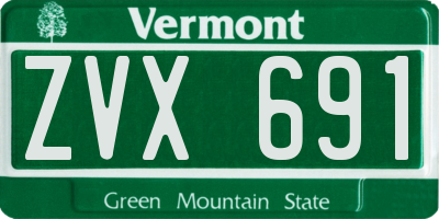 VT license plate ZVX691