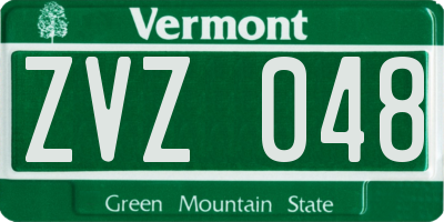 VT license plate ZVZ048
