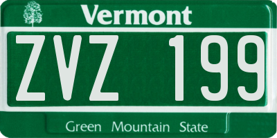 VT license plate ZVZ199