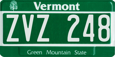 VT license plate ZVZ248