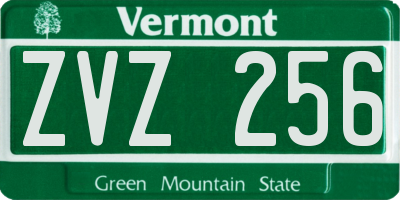 VT license plate ZVZ256
