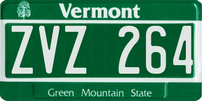 VT license plate ZVZ264
