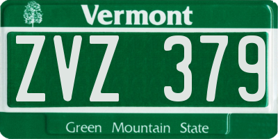VT license plate ZVZ379