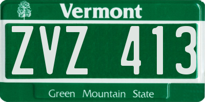 VT license plate ZVZ413