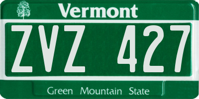 VT license plate ZVZ427