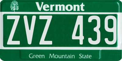 VT license plate ZVZ439