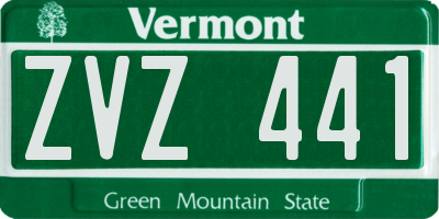 VT license plate ZVZ441