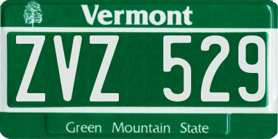 VT license plate ZVZ529