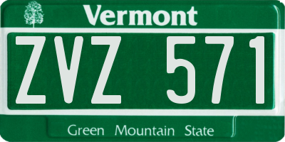 VT license plate ZVZ571