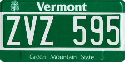 VT license plate ZVZ595