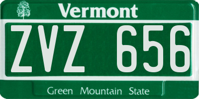 VT license plate ZVZ656