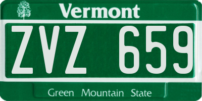 VT license plate ZVZ659