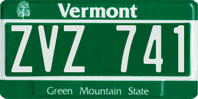 VT license plate ZVZ741