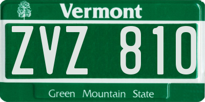 VT license plate ZVZ810