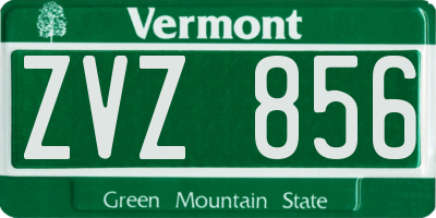 VT license plate ZVZ856