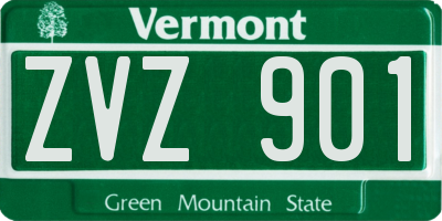VT license plate ZVZ901