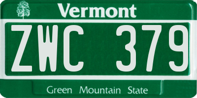 VT license plate ZWC379