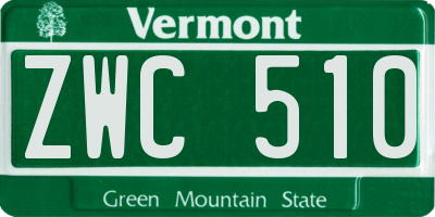 VT license plate ZWC510