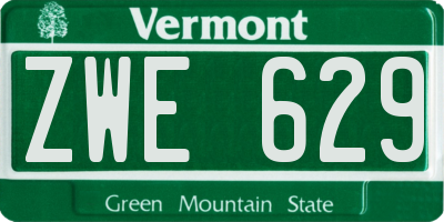 VT license plate ZWE629
