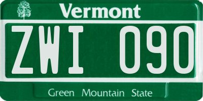 VT license plate ZWI090