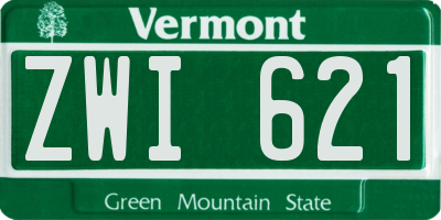 VT license plate ZWI621
