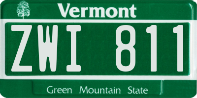 VT license plate ZWI811