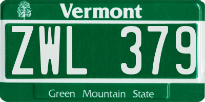 VT license plate ZWL379