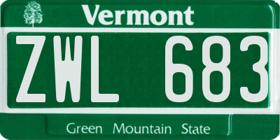 VT license plate ZWL683