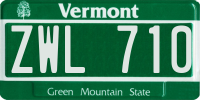 VT license plate ZWL710