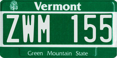 VT license plate ZWM155
