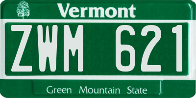 VT license plate ZWM621