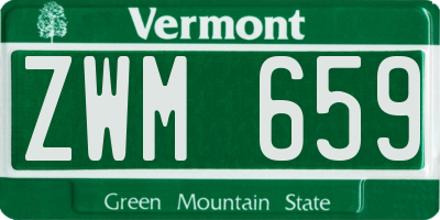 VT license plate ZWM659