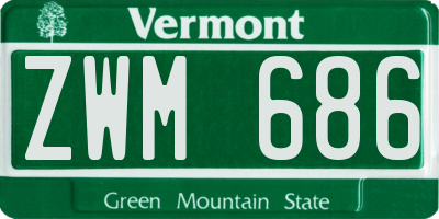 VT license plate ZWM686