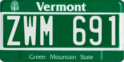 VT license plate ZWM691