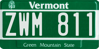 VT license plate ZWM811