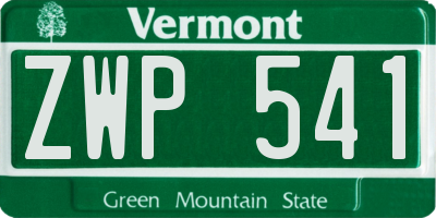 VT license plate ZWP541