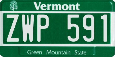 VT license plate ZWP591