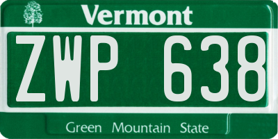 VT license plate ZWP638