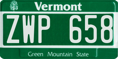 VT license plate ZWP658