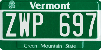 VT license plate ZWP697