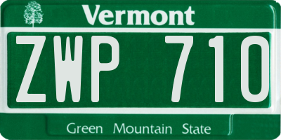 VT license plate ZWP710