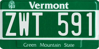 VT license plate ZWT591