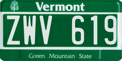 VT license plate ZWV619