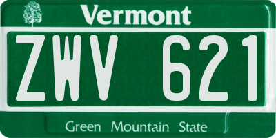 VT license plate ZWV621