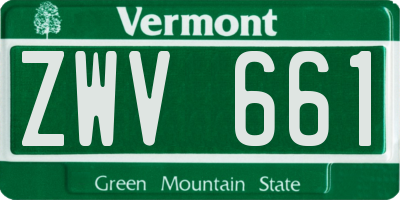 VT license plate ZWV661