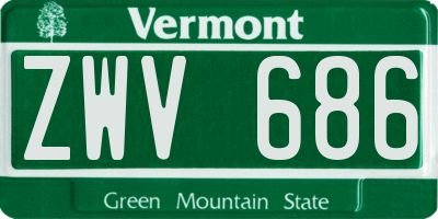 VT license plate ZWV686